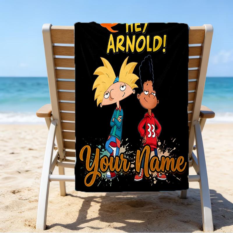 Custom Name Beach Towel Friendship Laughter Arnold Beach Towel, Soft Microfiber, Gift for Her/Him, Birthday, for Pool, Beach, Travel, Fan gifts