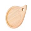 Round Wooden Cutting Board with Handle Cheese Paddle Board Pizza Peel Paddle for Fruit Vegetable Meat Kitchen