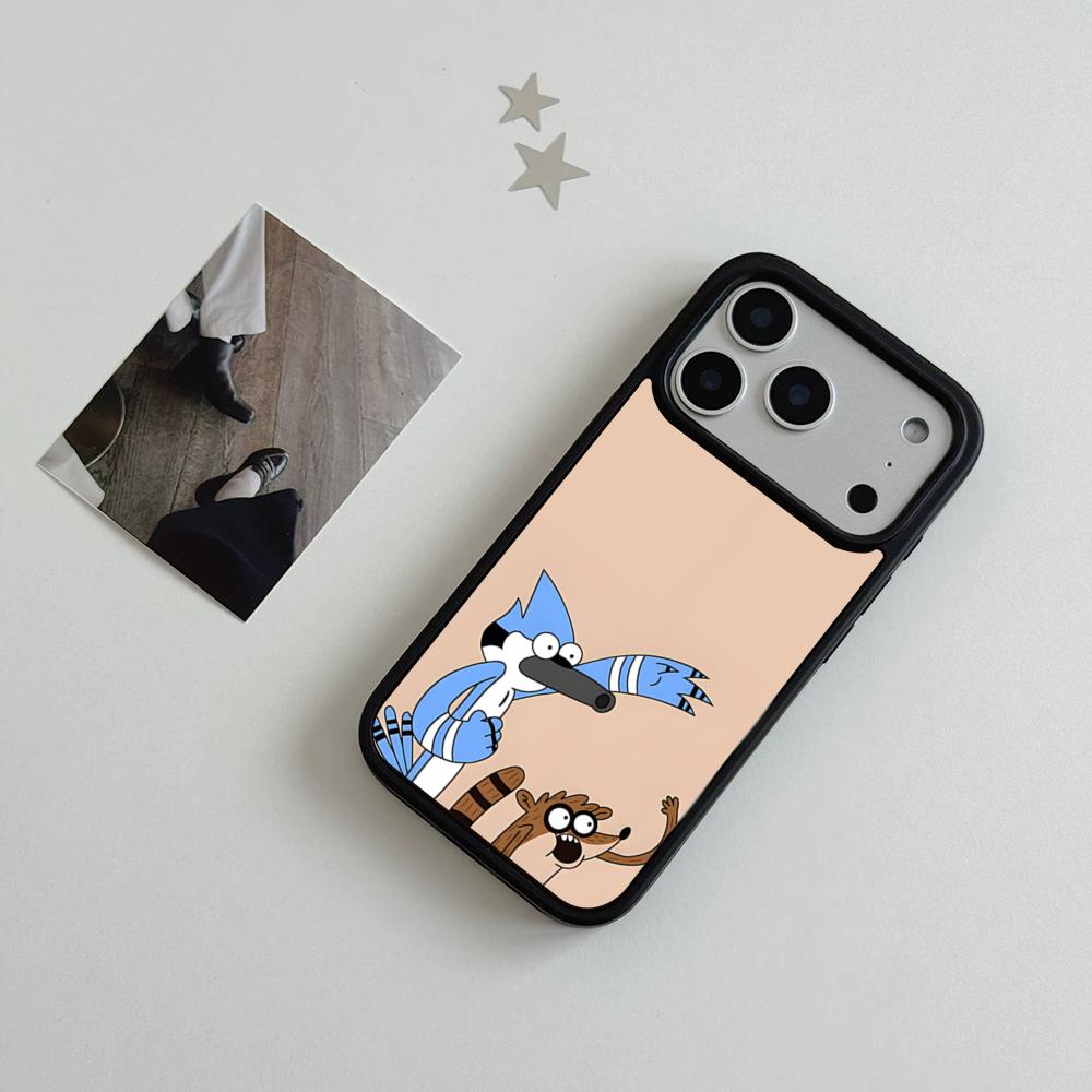 R-RegularS C-Cute Show Phone Case For IPhone 17 Air 16 15 14 Plus 13 12 11 Pro Max Dual Tone Hard PC Fashion Protective Cover iPhone 15 Pro