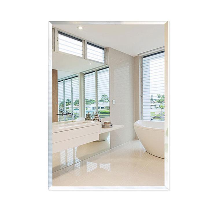 Frameless Aluminum Alloy Glass Bathroom Makeup Mirror