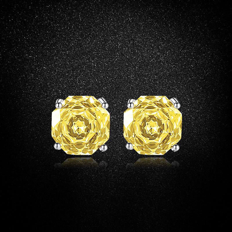

Nice Moissanite Earrring Charms 925 Sterling Silver Simplicity Exquisite For women Jewelry Wedding Plated 18K White Gold gift