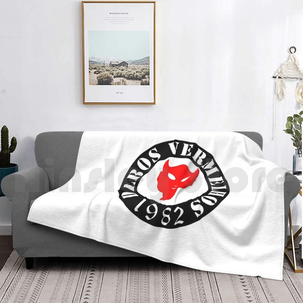 Flag Diabos Vermelhos Blanket For Sofa Bed Travel 1904 Sempre Diabos Vermelhos Eusebio Fan