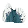 Women's Fashion Jacket Casual Printed Long-sleeved Hooded Cardigan Sweatshirts