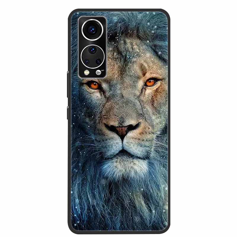 Für ZTE Axon 30 Handyhülle Cover Cooler Wolf Löwe Tiger Schwarzes Silikon Weiche Hülle Für ZTE Axon 30 Rückabdeckung Hülle Axon30 5G Hülle