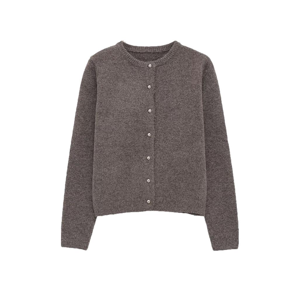 European and American style, new women's clothing, foreign style, long-sleeved metal button-knitted jacket 5536205