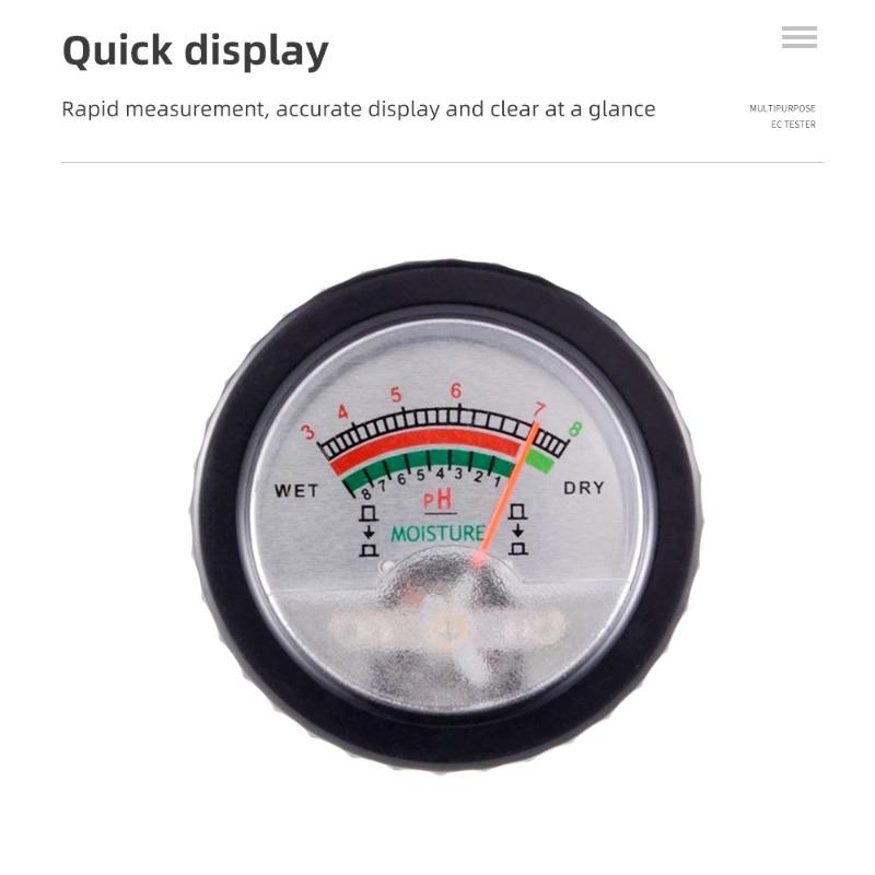 2 in 1 Soil Moisture & PH Meter Humidity Water Analyzer for Garden Plant Flower PH Sensor Monitor Multifunctional Pointer Type