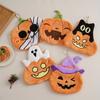 1/5 Pcs Halloween Hand Towels Ultra Absorbent Coral Fleece Pumpkin Ghost Pirate Towel With Hanging Loop For Household & Kitchen
