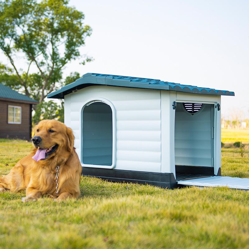 Xinding Rainproof & Windproof Outdoor Plastic Dog Kennel - Winter Dog House for Medium to Large Dogs