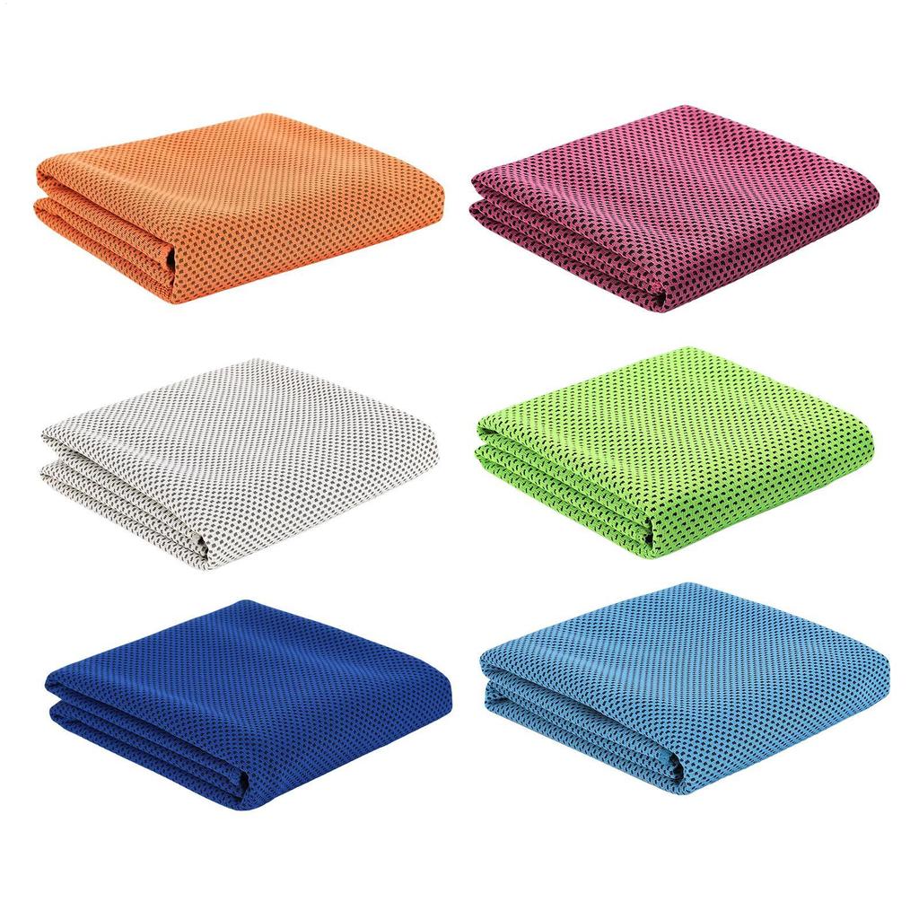 Cooling Towel Instant Relief Microfiber Cool Towels Chilling Neck Wrap Ice Cold Rags for Sports Fitness Camping Cycling Hiking