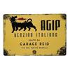 AGIP Vintage Style Metal Sign Benzina Italiana SixLegged Dog Man Cave Decor