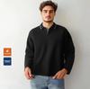 Men's Collared Polo Shirts Casual Long Sleeve Polo Shirts Button Down Pullover Shirts Solid Color Golf Shirts Spring Fall Tops Sweatshirts for Men