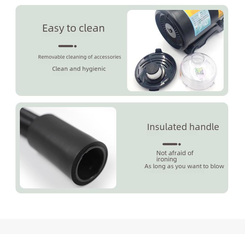 Hochleistungs-Dual-Modus Haustier-Föhn & Gebläse: Saug- und Blasfunktion in einem für Hunde.