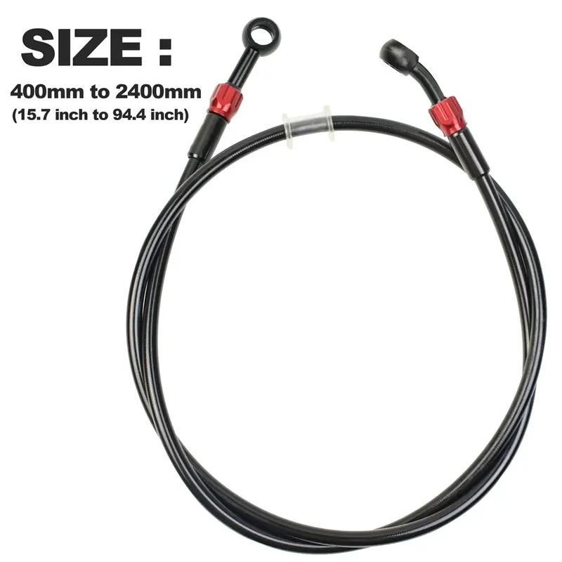 Motorcycle Brake Hose Oil Tube AN3 Stainless Steel Braided Brake Line Rotatable Banjo Fit for ATV Pit Dirt Street Racing Bike
