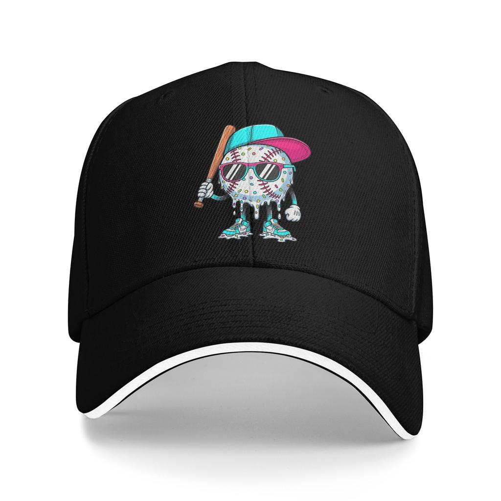 Baseball Lifestyle 101 Baseball Drip Icecream Casual Baseball Cap Fishing Hip Hop Hats Summer Sun Visor Men Trendy Baseball Caps