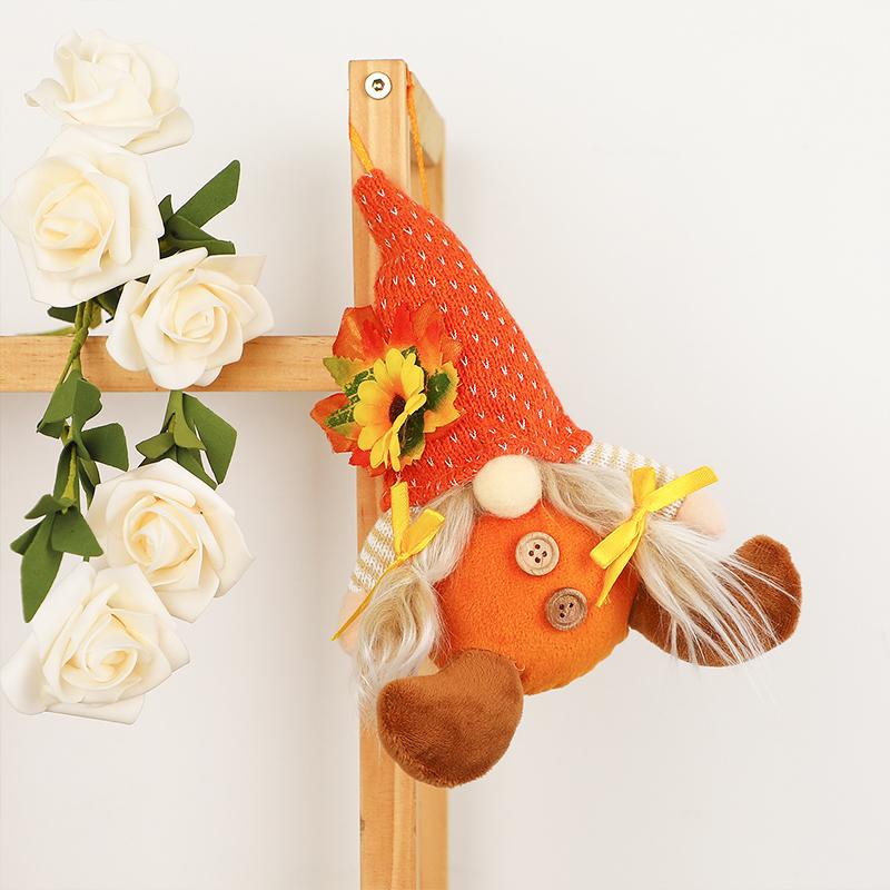 1PC Dolls Hanging Ornaments Doll Pendants Cute Fall Decor Country Style Sunflower Designs Home Decor 23x10cm