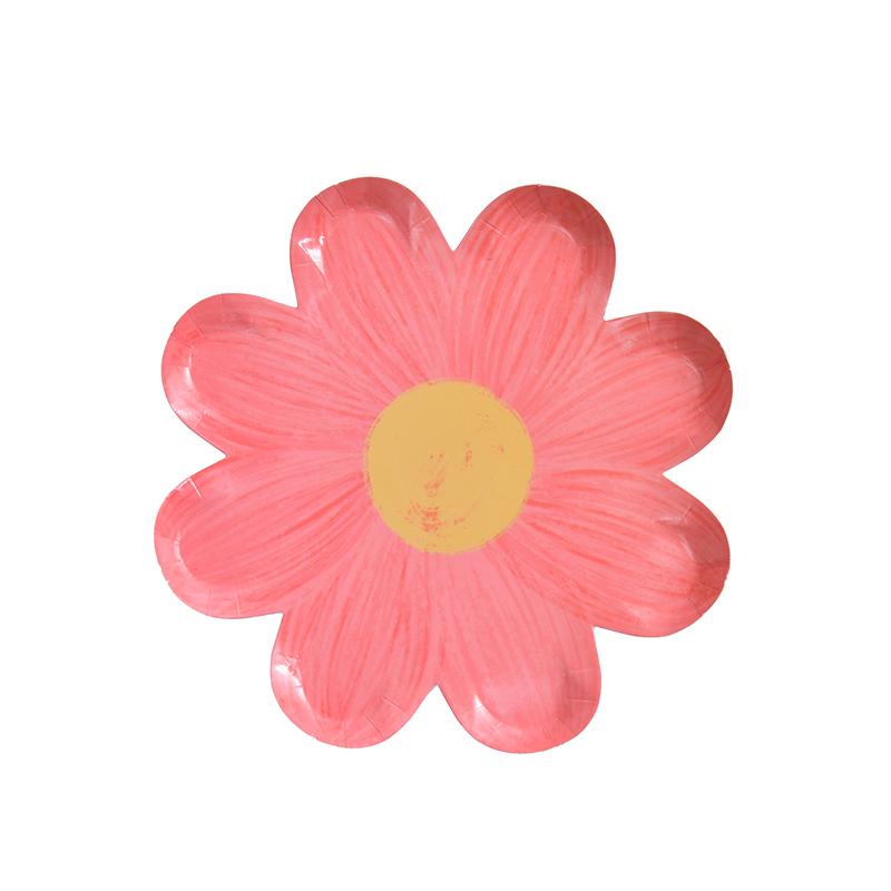 

Одноразовая бумажная тарелка «Ромашка» Цветочная тарелка для еды Пикник Тортовые тарелки Украшение для тематической вечеринки на день рождения