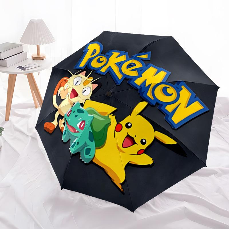1pc Pokemon, Pikachu Umbrella Portable Home Essential Umbrella Folding Umbrella Durable Iron Frame Yy251128081