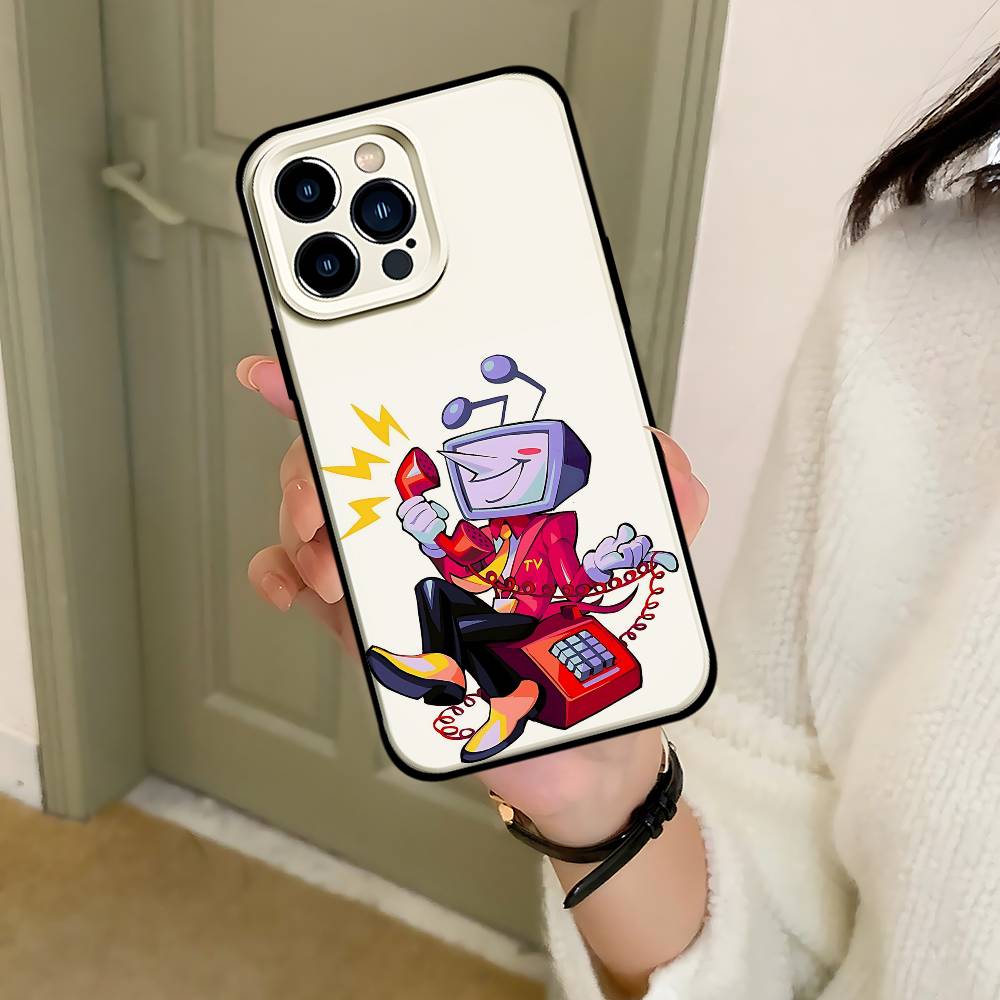 D-Deltarune Tenna Handyhülle Für IPhone 1716 15 14 13 Pro Max 11 12 Mini X Xs XR Schwarze Silikonhülle