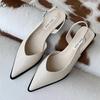 Fashion High Heels Sandals Woman Pointed Toe Heeled Shoes Shallow 2025 Summer Trend Loafers Slingback Shoes Elegant Dress Pumps Mujer