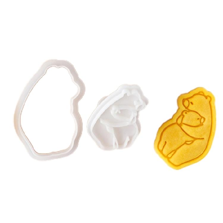 Silicone Animal Cookie Cutter for Handmade Biscuits Cookie Stamp Set for Baking Enthusiasts Elegant Cake Decorations