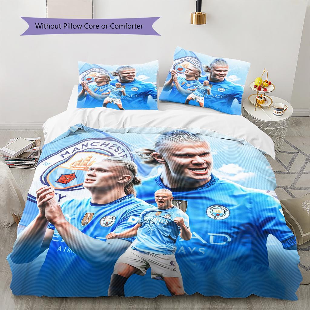 Set Copripiumino Trapuntato Modello Haaland Decorazione per la Casa Regalo (1 * copripiumino + 2 * federe senza imbottitura)