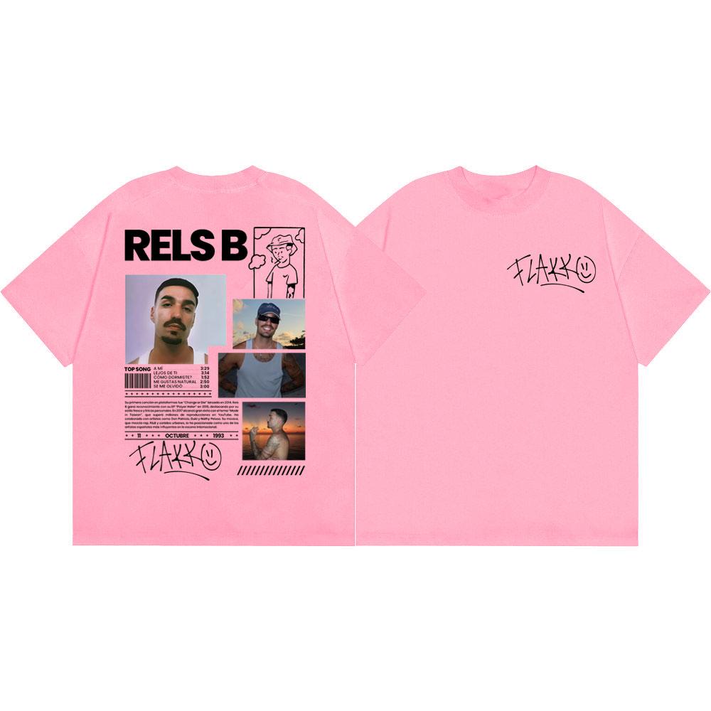 Rapper Rels B Album Merch Tshirt Unisex Unisex Clothing Hip Hop Fashion Short Sleeve Tshirts High Quality Cotton Oversized T Shirt