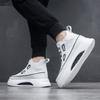 High-top Men's Shoes Autumn and Winter New Trendy Men's Shoes Thick-soled Air Cushion White Shoes Sports and Leisure Board Shoes Versatile Trendy Shoe