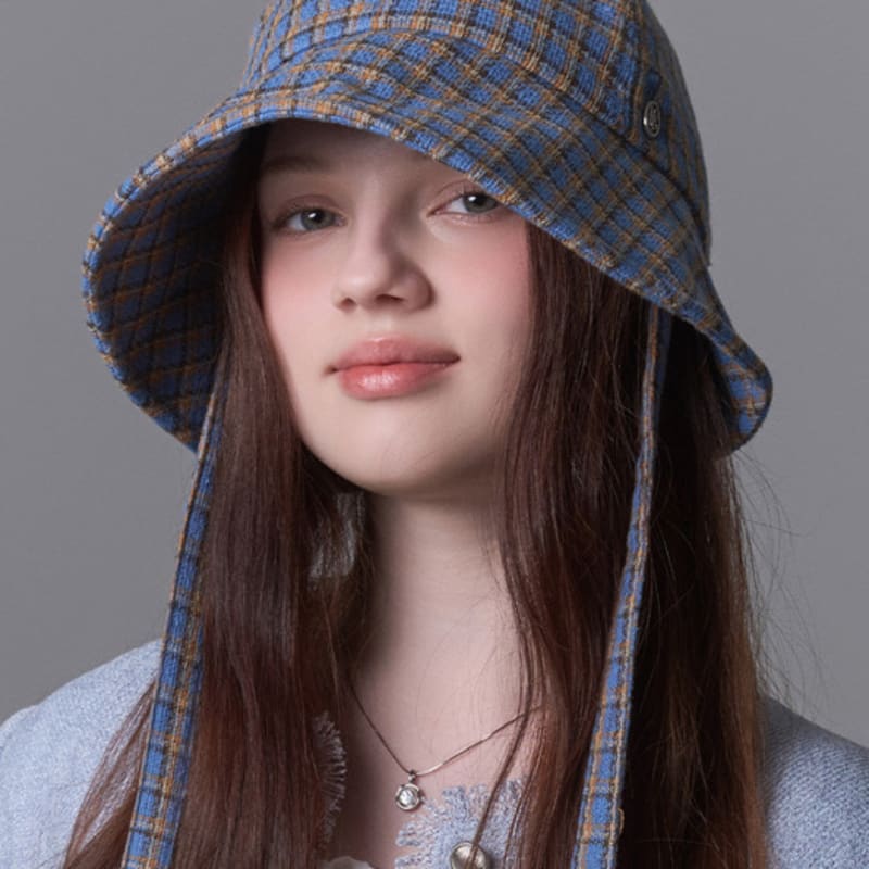 WHITE SANDS Purple Label Modern Retro Check Wire Bonnet Hat Selvia (3 colors)