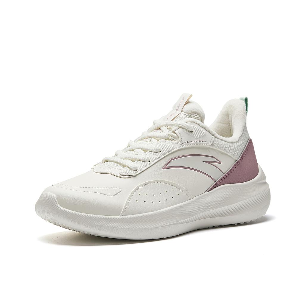 Anta Liuyun Breathable Cushioning Low top Casual Running Shoes Women's Ivory White Taro Purple 922525506F-12