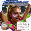Glow-in-the-Dark Kleine Stickers, Voetbal Thema Fluorescerende Tattoos, Decoratieve Stickers voor Evenementen en Aanmoediging