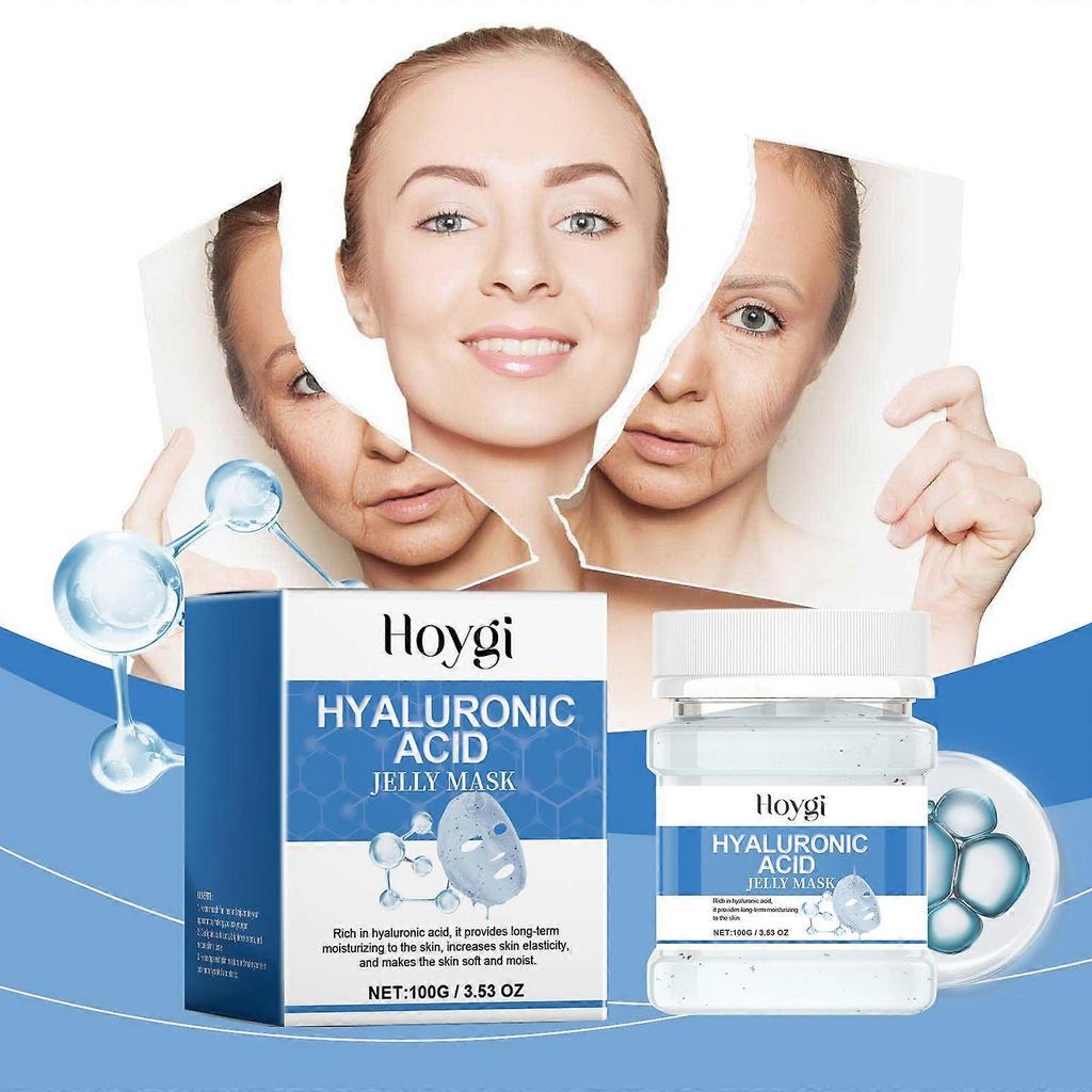 Hoygi Hyaluronsyra Fuktgivande Maskpulver Återfuktar, Vårdar Och Lystergivande Hud - KrämtypMask För Strålande Och Fuktig Vård