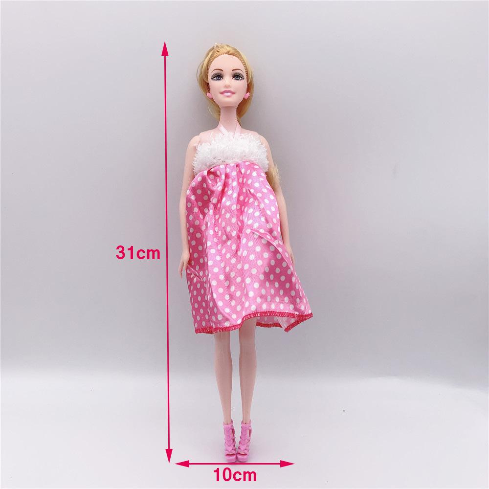 New Handmade 30cm Pregnant Mom with One Baby In Her Belly Doll Girl's Toy Doll with Pink Dress for Girl Color Box Game