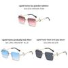 New Noframe Leopard Pattern Square Sunglasses With Pc Lenses For Outdoor Use