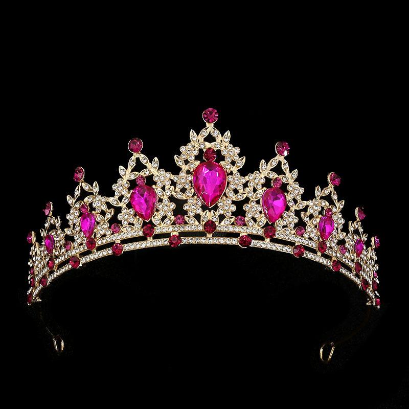 Brautschmuck Prinzessin Krone Barock Haarschmuck Geburtstag Krone Legierung Performance Stirnband Stirnband