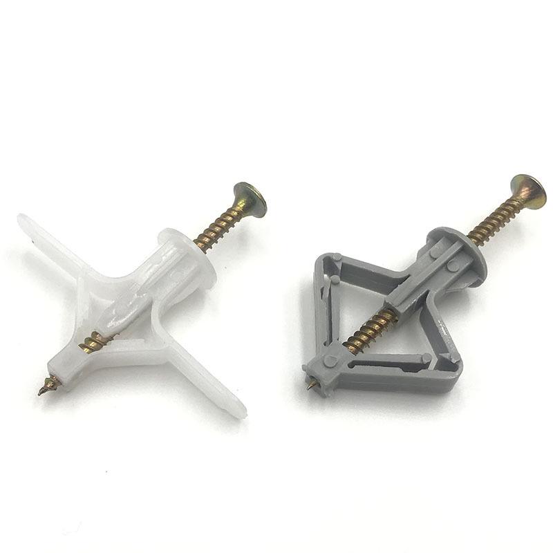 8x50 Plastic Toggle Bolt Expansion Screw for Plasterboard and Hollow Wall Curtains