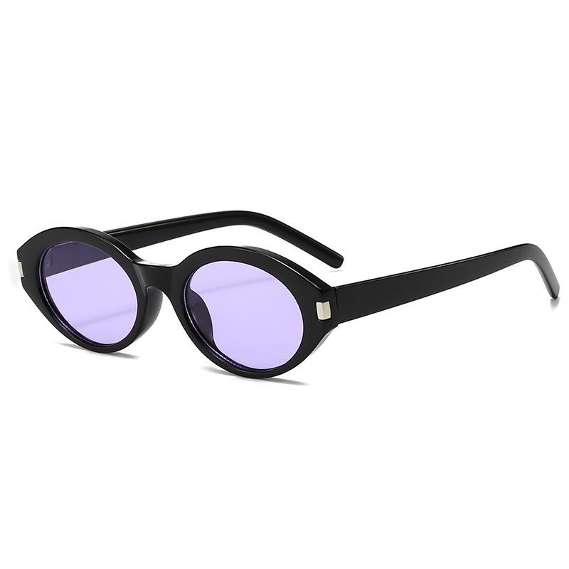 Retro Cat-Eye Tortoiseshell Women's Sunglasses – Fashionable Oval Small Frame with European and American High-End Style.