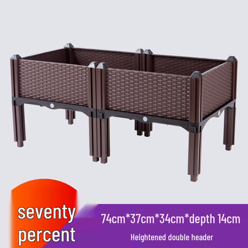Thickened Plastic Vegetable & Flower Planter Box for Balcony, Indoor, Terrace, or Courtyard