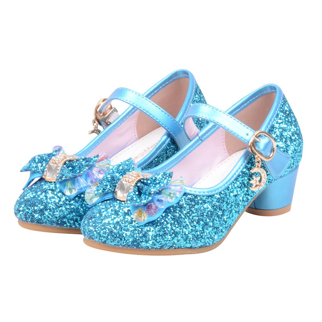 Infant Kids Baby Girls Pearl Crystal Bling Bowknot Single Princess Shoes Sandals
