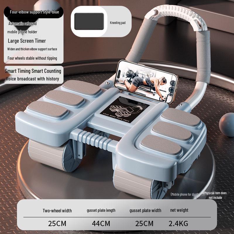 Changfeng 2025 Four-Wheel Ab Wheel with Elbow Support - Automatic Rebound Sit-up Fitness Machine