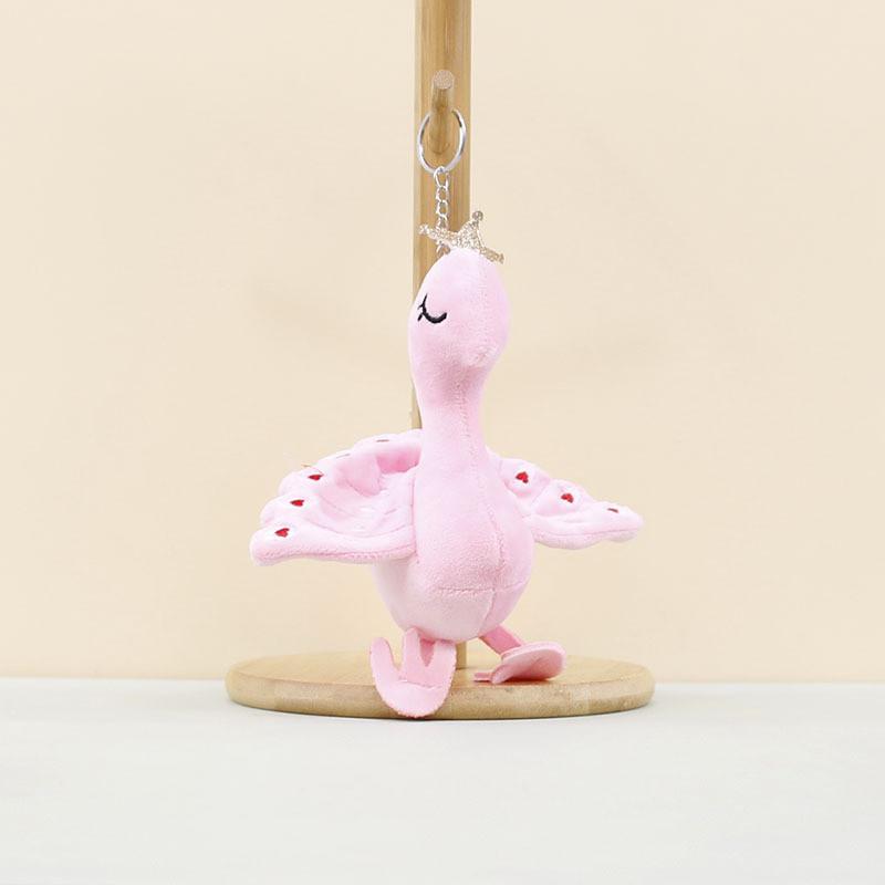 Soft Short Plush Peacock Toy Colorful Bird Keyring Lovely Accessory With Pp Cotton