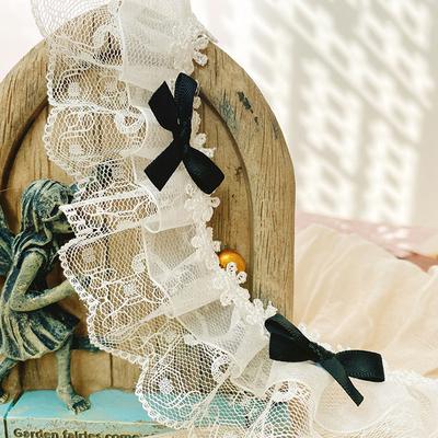 Cinta de 1 yarda Lazo Elegante Cinta Tejida de Encaje Material DIY 4.5cm Accesorios para Ropa