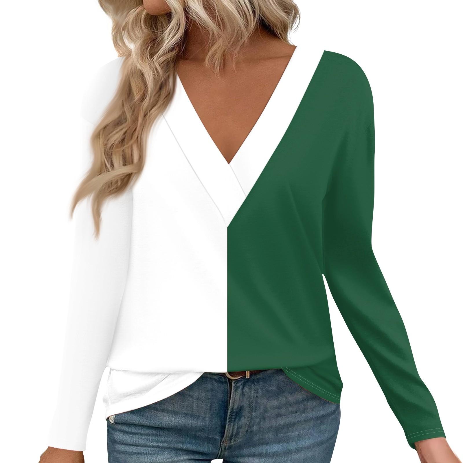 

Женские рубашки с длинным рукавом и V-образным вырезом, нарядные повседневные топы, модные свободные туники, топы, блузки XXL