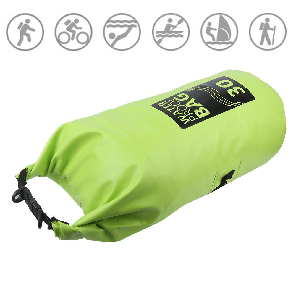 30L PVC Green Seamless Hot Pressing Outdoor Mountaineering Travel Backpack Snorkeling Swimming Waterproof Diving