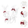 3Pcs Lighted Christmas Outdoor Decorations, Reindeer Family Set Ornaments, Deers