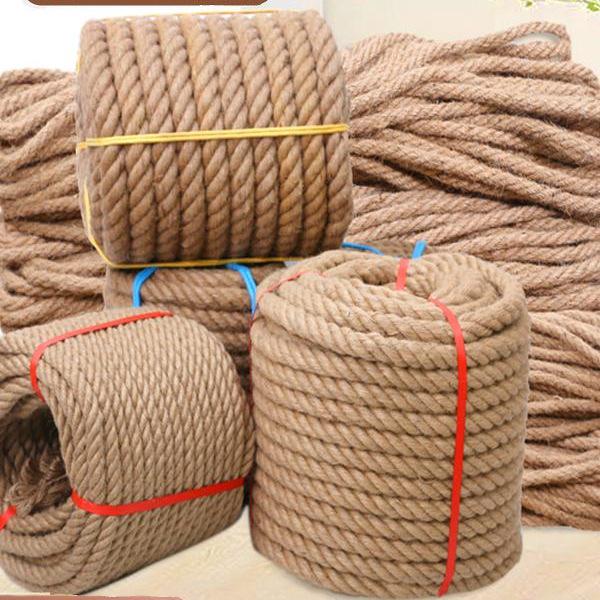 Jute Rope for Tug-of-War, Railing, Decoration, Handmade Weaving, and DIY Binding