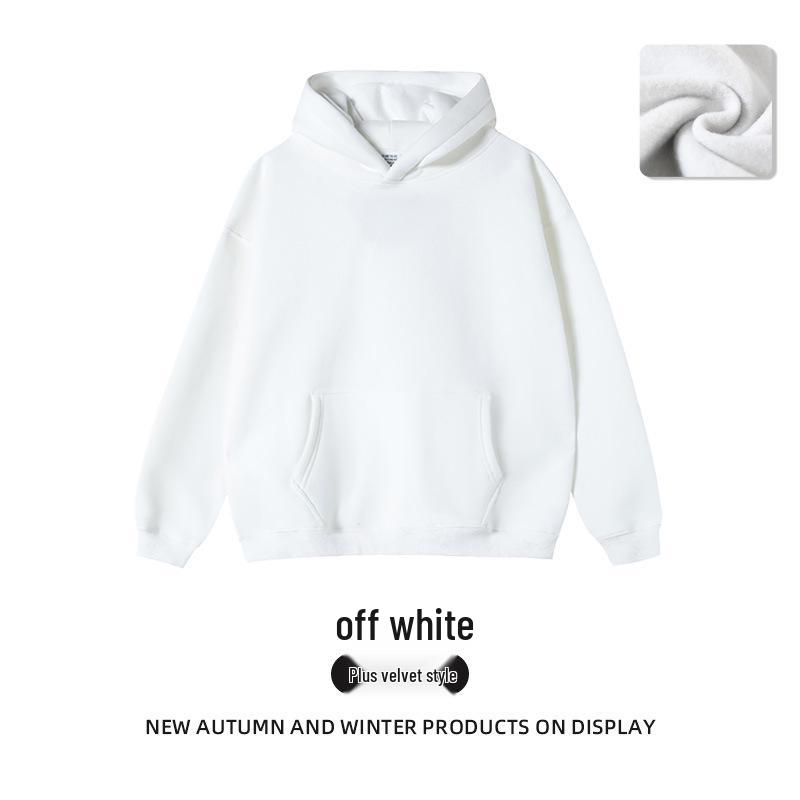 2025 Übergroßes Kapuzensweatshirt für Damen - Koreanischer Stil Einfarbiges Fleecejacke mit langen Ärmeln