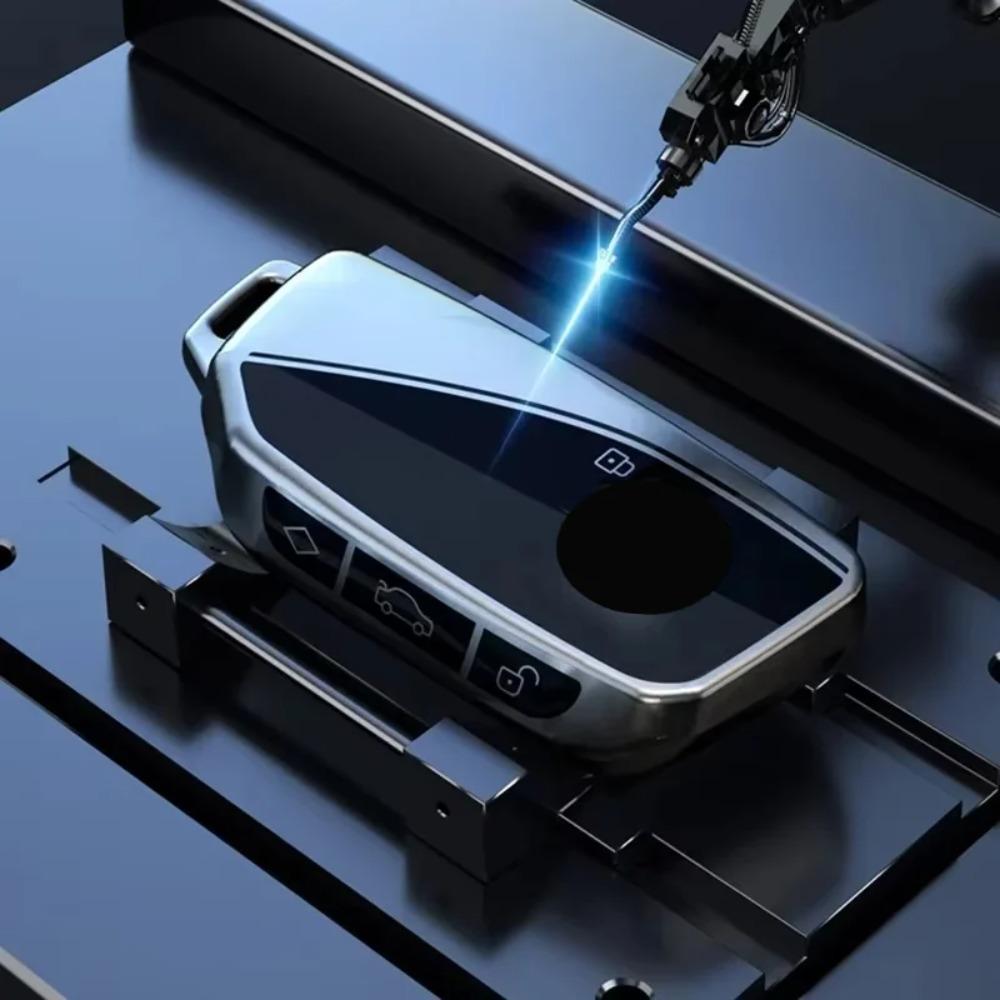 Titanium Grijs voor BMW I7 X7 G07 LCI IX I20 X1 U11 7 Serie G70 G09 XM U06 G81 M3 Auto Sleutelhoes Cover Fob Tas Sleutelhanger Accessoires