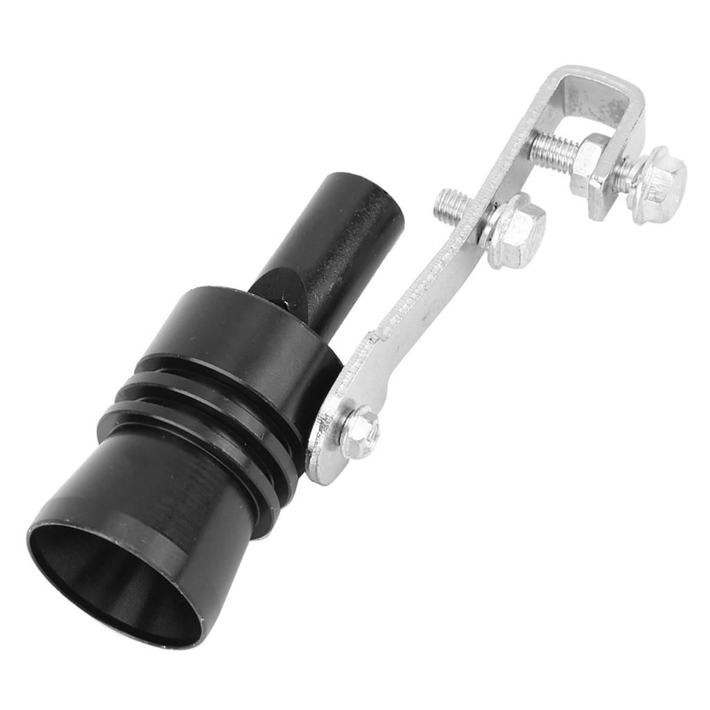 Aluminium Alloy Sound Tail Throat Exhaust Pipe Whistle Car Modified Part TC XL(Black)
