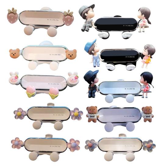 Cute Cartoon Air Vent Phone Holder 360 Degrees Rotatable Car Mount Universal Phone Mount  Easy One-Hand Operation Fun Dashboard