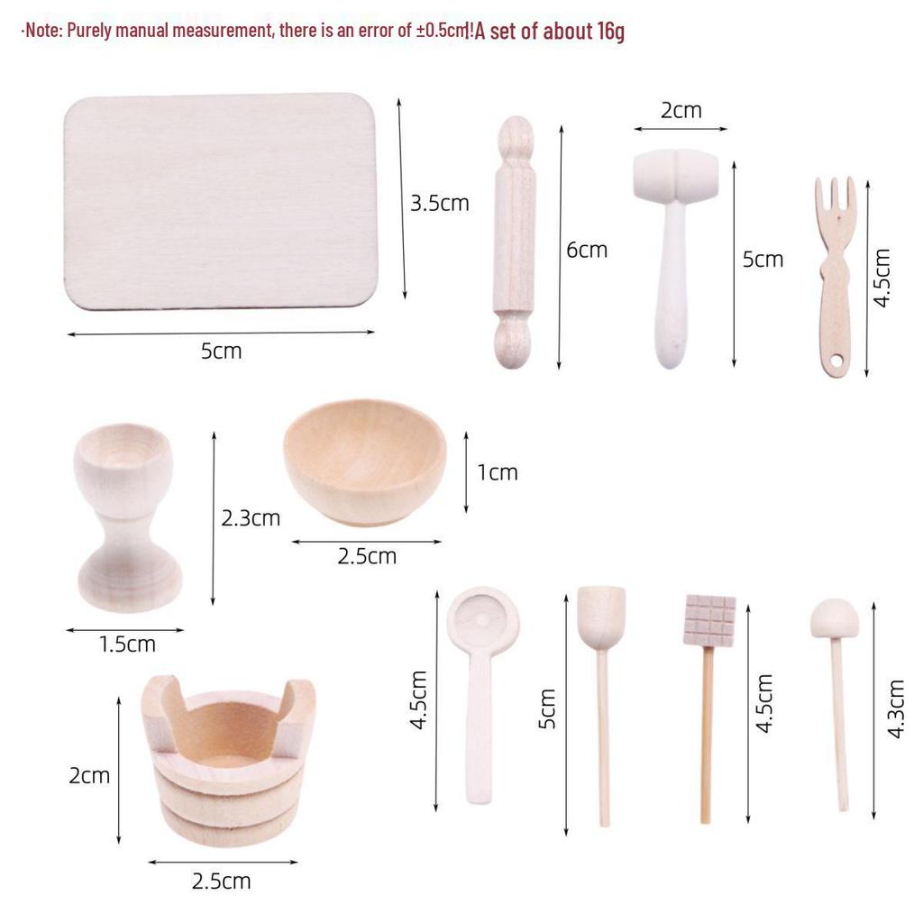 Miniature Dollhouse Kitchen Baking Tools Set for OB11 Scene Props